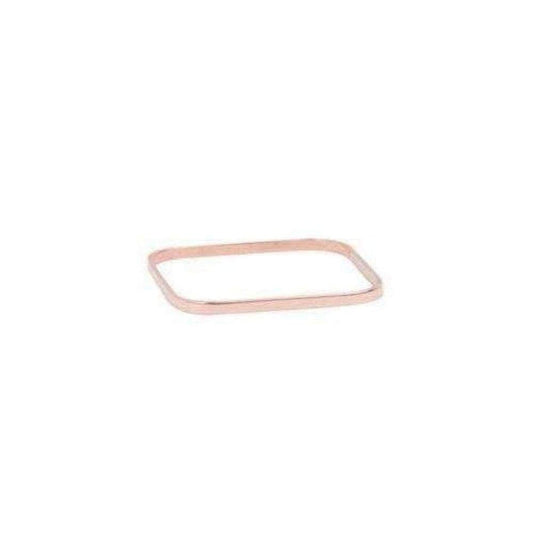 18K Rose Gold Thin Square Ring